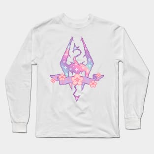 Dragon Pixel Art Long Sleeve T-Shirt